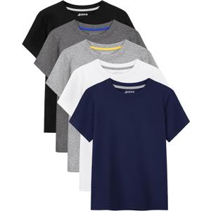 5 Pack Boys Shirts Cotton Short Sleeve T-ShirtsBoys Summer Tops Clothes