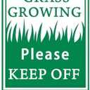 New Grass Growing Please Stay Out Of Yard Sign With Stakes(8 * 12in) Rustproof Reflective Aluminum Keep Off Grass Lawn Sign Stand for Home Garden