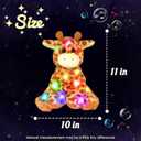 Hopearl LED Musical Stuffed Giraffe Lighting Up Singing Plush Toy Adjustable Volume Lullaby Animated Soothe Birthday Festival for Kids Toddlers Boys Girls, Orange, 11''