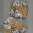 Blushtier 400 Pcs Tiki Martini Toothpicks for Olives Bamboo Cocktail Picks Hawaiian Luau Garnish Tropical Drink Picks Tiki Cocktail Sticks for Appetizers Food Fruit Beach Holiday Party Favors