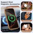 2 x Maxdara for iPhone 16 Pro Max Case, [Compatible with Magsafe] Wavy Frame TPU Bumper Shockproof Drop Protection Translucent Magnetic Case for iPhone 16 Pro Max (Brown)