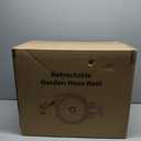 YSEAGA Retractable Garden Hose Reel 100 ft x 1/2 in,Super Heavy Duty Automatic Wall Mount Water Hoses Reels for Outdoor, Any Length Lock, Slow Return System,180° Swivel Bracket,10 Pattern Nozzle