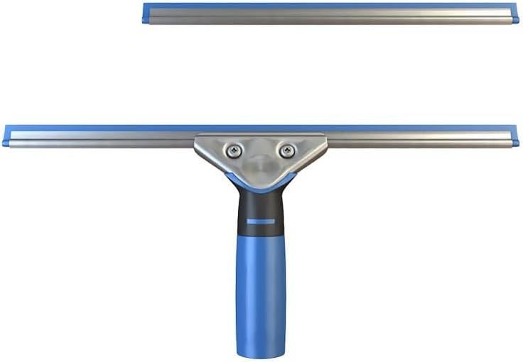 Professional Squeegee - Premium Quality Silicone Rubber Blades with Ergonomic Handle for Streak-Free Cleaning - Perfect for Windows, Shower Doors, and Railings