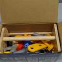 Montessori Kids Tool Set, Wooden Toddler Tool Bench Educational Toys for Ages 2-4, 2 Year Old Boy Gift for Birthday Christmas, STEM Pretend Play Tool Box, Learning Developmental Construction Toys (Small)