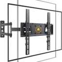 Landscape to Portrait Rotating TV Wall Mount for Vertical Mounting of Displays, Menu Wall Board Mount for 26-65" TVs Holds 88 lbs, Full Motion Corner TV Mount Height Adjusted, VESA 400x400, FORGINGMOUNT