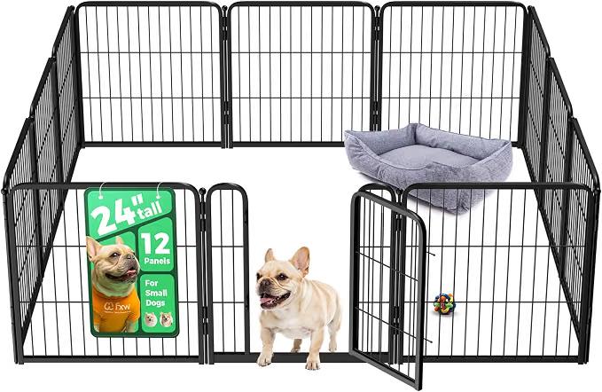 FXW Homeplus Indoor Dog Playpen with Divider Connectors, 24" H, 12 Panels
Calm Indoor Play Area, Two-Zone Layout, For Puppies & Small Dogs, Patented