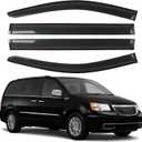 Rain Guard Fit for 2008-2020 Dodge Grand Caravan, 2008-2016 Chrysler Town & Country, Outside Mount Side Window Visor Vent Deflector Shade, 4pcs