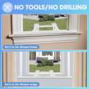 getlstub Air Conditioner Support Bracket, Adjustable Window AC Bracket, No Drilling, Heavy Steel Air Conditioner Stand Fit Most Single and Double-Hung Windows, Hold Up to 220lbs