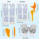 Reflexology Socks with Massage Tools and Gloves, 2 Pair Foot Massage Socks, 1 Pair Gloves, 4 Massage Tools, Acupoint Massage Tool Sets for Man and Women