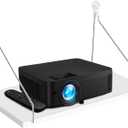 1 Pcs Projector Shelf for Wall 12 x 6 Inch Modem Router Shelf with Seamless Nail Router Wall Mount Modem Cable Box Under TV Floating Holder Stand Accessories, White