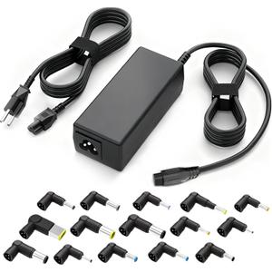 QFA 90W Universal Laptop Charger AC Adapter Compatible with Lenovo HP Dell Acer Asus Samsung IBM Sony Fujitsu Gateway Notebook Ultrabook Chromebook Computer Charger Power Supply Cord with 15 Tips