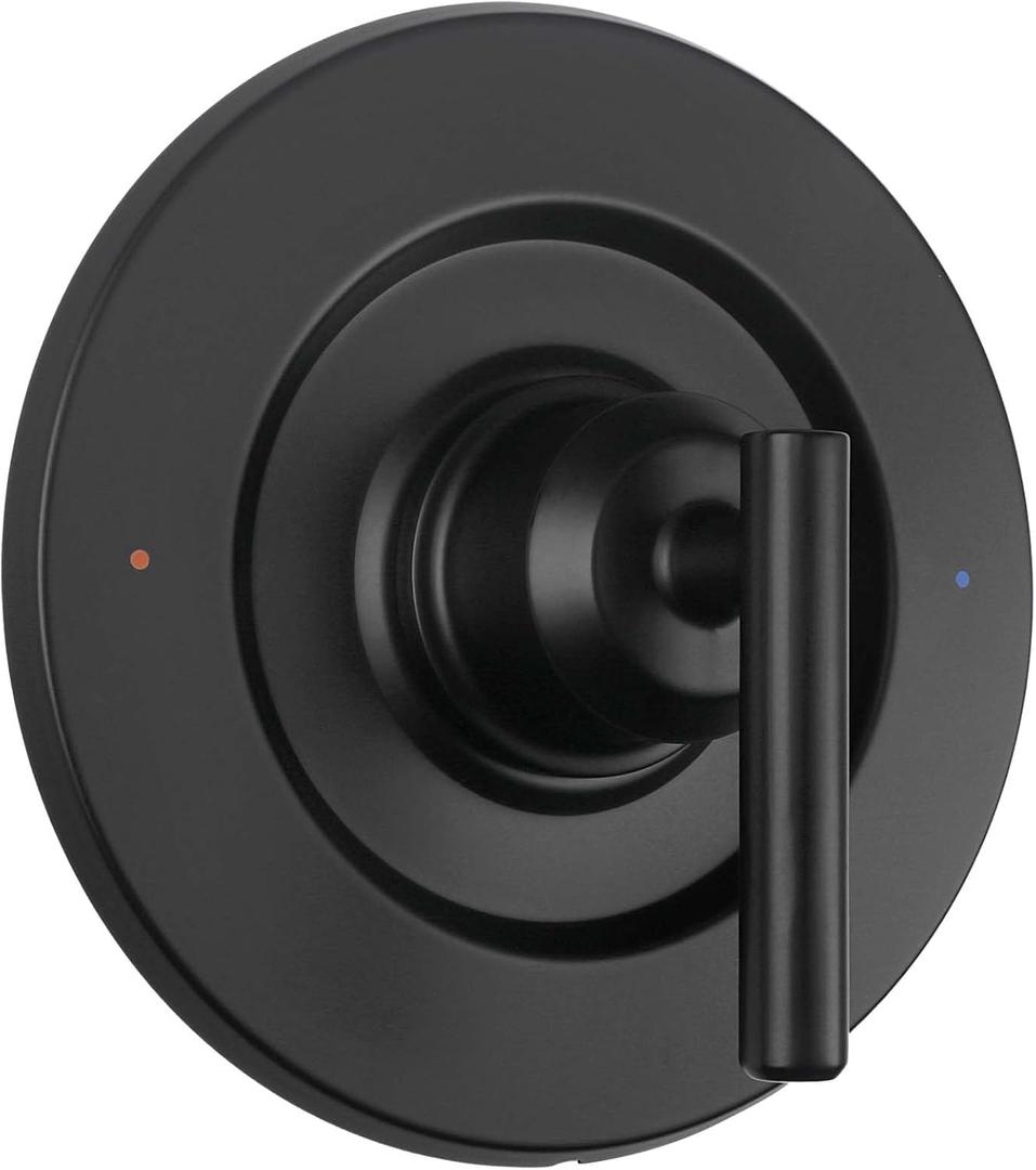 T2901BL Shower Handle Compatible with Moen Gibson Posi-Temp Valve Trim Kit, Matte Black Shower Compatible with Moen Gibson Posi-Temp Shower/ Tub 2510/ 2520/ 2570/ 2590 Pressure balanced Valves