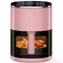 Simple Deluxe - 12-in-1 6.34 Qt Air Fryer, Preset Digital Fryer with Visible Window, Nonstick Basket and Dishwasher Safe, Air Fry, Roast, Bake
