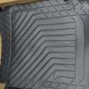 Coverado Car Floor Mats Full Set – Heavy-Duty PVC Floor Mats with Metallic Heel Pad, All-Weather Protection for Front & Rear, Non-Slip Backing, Easy-Clean Interior Liners, Blue