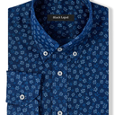 Men's Collared T Shirt, Blue Size XL