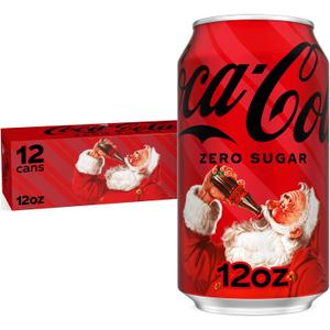Coca-Cola Zero Sugar Soda, 12 fl oz Cans, 12 Pack - Classic Cola Soft Drink Fridge Pack, BBD Feb/09/2026. BBD Feb/09/2026