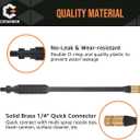 Pressure Washer Gun with Extension Wand & 5 Spray Nozzle Tips, M22-14mm & M22-15mm Fitting Replacement for Ryobi, Karcher, Powerstroke, Greenworks, Husky, Raptor Blast, Electric Power Washer