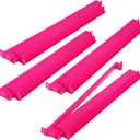 4 Pcs 18.7 Inch Hot Pink Acrylic Mahjong Tile Racks with Pushers for Game Night American Mahjong Racks Tile Set for Mah Jong Lovers and Beginners
