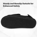 Diabetic Shoes for Men Women, Extra Wide Slippers for Swollen Feet, Wide Toe Box Adjustable Walking Shoes for Elderly, Comfort Home Hospital Slip on Slippers for Indoor Outdoor, Foot pain Relief