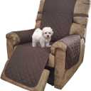 U-NICE HOME Recliner Chair Covers Reversible Chair Cover Pet Covers for Dogs with Elastic Straps Water Resistant Diamond Quilted (23''Recliner Small, Coffee/Beige)