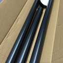 Tension Curtain Rod 51-126 Inch, Long Curtain Rod No Drilling for Window or Bathroom, Outdoor Curtain Rods for Patio Tension Rods, Easy to Install, Never Rust, Rod Diameter 1.26 Inches - Black