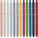 Ddaowanx Gel Pens, 12 Pcs 0.5mm Quick Dry Black Ink Pens Fine Point Smooth Writing Pens, Cute Office School Supplies Gifts for Women (12 Pcs Vintage+Morandi-Black Ink)