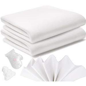 YOUEON 2 Pcs Large White Felt Fabric for Crafts 36"x72", 2mm Thick Soft Felt Sheets by The Yard for Arts and Crafts, Sewing, Padding, DIY Projects, Nonwoven Patchwork, Durable & Easy to Cut