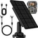 Trail Camera Solar Panel,Solar Battery Charger Kit for Trail Cameras,Solar Panel for Trail Camera-12V/6V/,5000mAH Rechargeable Lithium Battery IP65 Waterproof