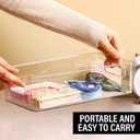 Clear Plastic Storage Bins, Pantry Organizers and Storage, Kitchen Organization and Storage Containers Bins for Organizing, Fridge, Freezer, Bathroom, Pantries, Medicine Cabinet Organizer Bin