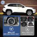 17 inch Silver Wheel Covers for 2019-2025 Toyota RAV4 LE, Fits Factory Steel Wheels 42611-42520 42611-0R230, Direct OEM Replacement 42602-0R040, Snap-on Hubcaps 4 Pack