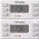 TiFFCOFiO Indoor 15A/1875W Digital Light Programmable Outlet Timer 2 Prong Plug