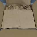 REMTAP Gift Paper Bags 5.93.28.2 50Pcs Kraft Bags with Handles Bulk Gift Bags for Wedding Party Craft Retail Packaging, Shopping, Party Favor, Retail Bag (Brown-S-50pcs, 5.93.28.2)