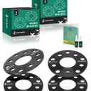 YHTAUTO 5x100mm/5x112mm Wheel Spacers 6mm w/o Bolts Fits Volkswagen Jetta, Passat, Golf, Beetle, Audi A4, A3, 57.1mm Center Bore 5 Lug 4PCS Black