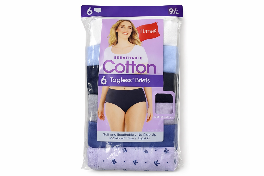 Hanes women's Hi-Cut Panties Pack, Lightweight Cotton Hi-Cuts, 6-Pack (9)