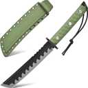 GTK33 Fixed Blade Knife AUS-10 Steel Blade Full Tang Nylon Fiberglass Handle Cool Style Knifes for Outdoor Camping Hunting Collection (Green)