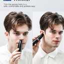 ZORAMI Rechargeable Ear and Nose Hair Trimmer - 2026 Professional Painless Eyebrow & Facial Hair Trimmer for Men Women, Powerful Motor and Dual-Edge Blades for Smoother Cutting Black