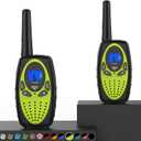 Topsung Walkie Talkies Long Range,M880 FRS Two Way Radio for Adults Toy for Kid with Mic LCD Screen/Durable Wakie-Talkies with Noise Cancelling for Men Women Outdoor Cruise Ship (Yellow Green 2 in 1)