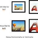 Wiscet 8x10 Picture Frame Set of 3, Display Pictures 5x7 with Mat or 8 x 10 without Mat, Photo Frame for Wall Mounting or Tabletop Display, Black