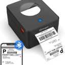 Mvgges Shipping Label Printer Bluetooth, 4X6 Thermal Label Printer for Shipping Packages, Support Windows, Mac, iOS, Android, Used for Amazon, Ebay, UPS, USPS, Shopify (Matte Black Carbon Fiber)