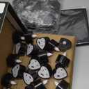 Seematn Black Valentine's Day Balloons Kit with 16 Inch I Love You Letter Banner 6 Pcs18 Inch Heart Balloons 24 Pcs Flameless Candles 2000 Pcs Fake Rose Petals for Galentines Party Bridal Shower Decor