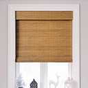AIRLAJYID Cordless Bamboo Roman Shades 39x48in, Light Filtering Bamboo Blinds for Indoor Windows, Office, Bathroom and Living Room, Privacy Teak.