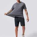 5 Pack Mens Active Quick Dry Crew Neck T Shirts | Athletic Running Gym Workout Short Sleeve Tee Tops Bulk (Blue, XXXL)