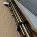 Double Curtain Rods 72 to 144 Inches with Solid Aluminum Alloy Brackets, 1 Inch Adjustable Drapery Rod, Heavy Duty Dual Curtains Rod for Window, Sliding Door, Bedroom Decoration, Warm Gold