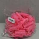 WILLBOND 65 Pieces Rollers Plastic Rollers Hair Curlers Set 4 Sizes for Long Medium Short Hair, Duck Clips Hairnet Hairdressing Styling Tool(Pink)