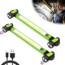 2 Pack Mechanic Work Light, 3000LM Rechargeable LED Bar, Portable, Magnetic, Hooks, SOS Flashlight