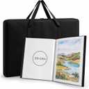 Lewtemi Art Portfolio Case Set, 18" x 24" Binder with 60 Pages Plastic Sleeves and 24" x 36" Waterproof Art Portfolio Tote Bag, Artwork Storage and Presentation for Students and Artists