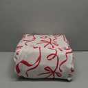 Comfort Spaces Cotton Flannel Sheets King Size, Ultra Soft Flannel Sheet Set with 14" Elastic Pocket, Novelty Print Warm Flannel Bedding, Red Bow 4 Piece