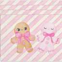 Gingerbread Candy Christmas Placemats for Dining Table, Pink Cotton Linen Table Mats Set of 4, 12x18 Inch Seasonal Winter Christmas Holiday Kitchen Party Decor Home Decoration -14