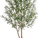 7FT Olive Tree Artificial Indoor, 84in Tall Faux Olive Tree with Pot, Fake Potted Tree with Fruits for Home Office Decor
