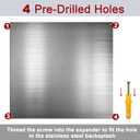 Reversible Stainless Steel Backsplash Behind Stove Metal BackSplash Panel Stainless Steel Cooking Backsplash Wall Panel for Kitchen Cooking Panel Pre Drilled Holes Matching Screws (32 x 30 Inch), 31.9"L x 29.9"W